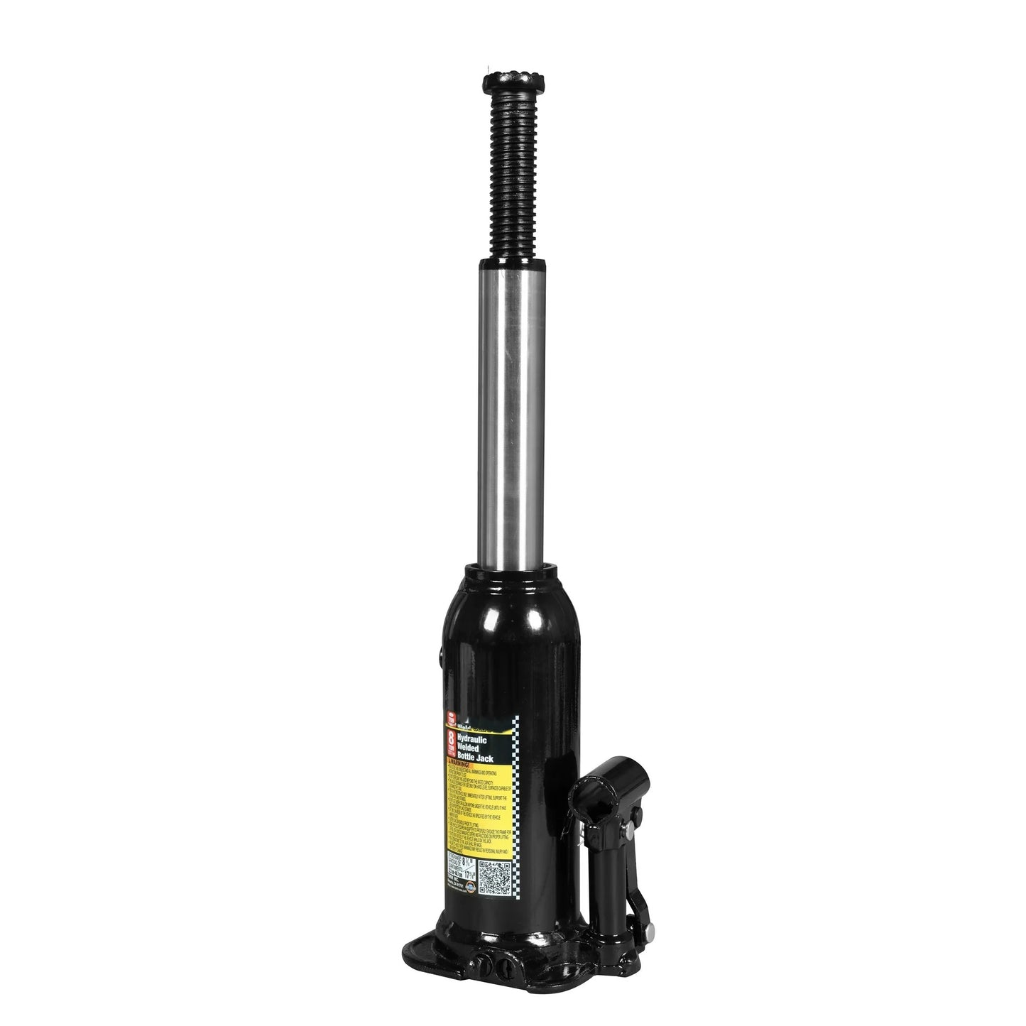 Welded Structure Bottle Jack, 8 Ton Black