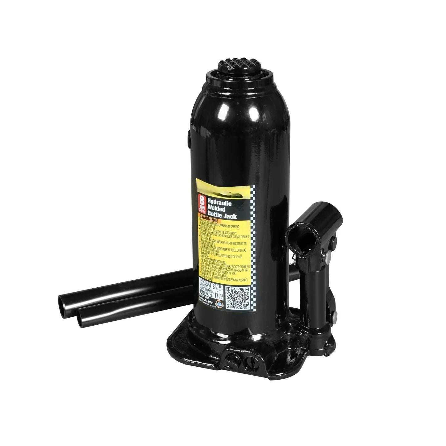Welded Structure Bottle Jack, 8 Ton Black