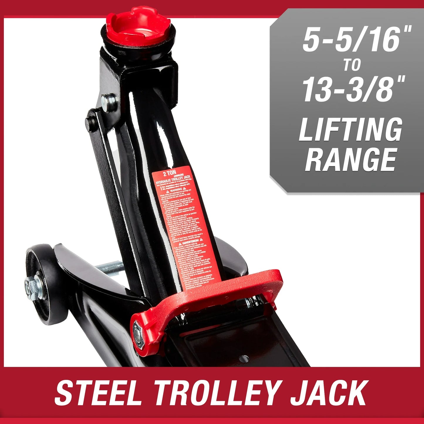 Trolley Jack, 2 Ton Black and Red