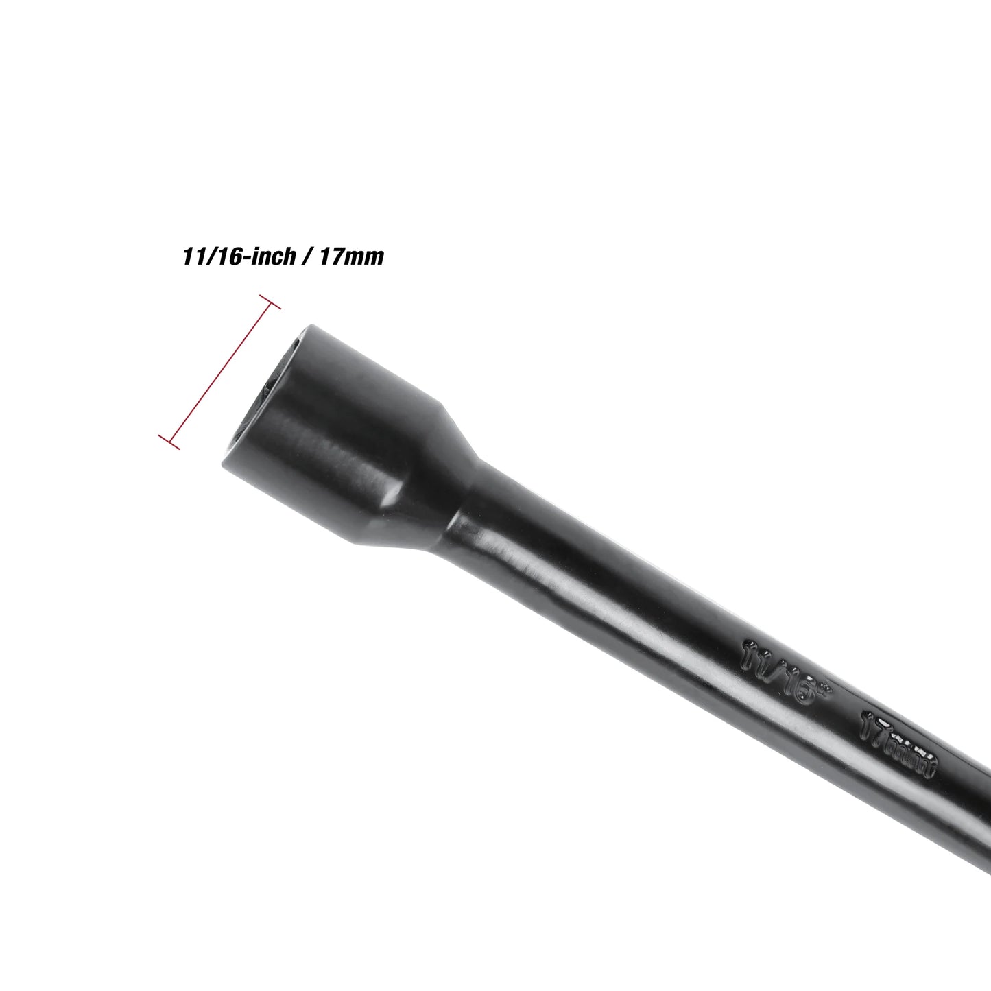 Heavy Duty Lug Wrench, Carbon Steel, Tire Iron 20-inch, Black
