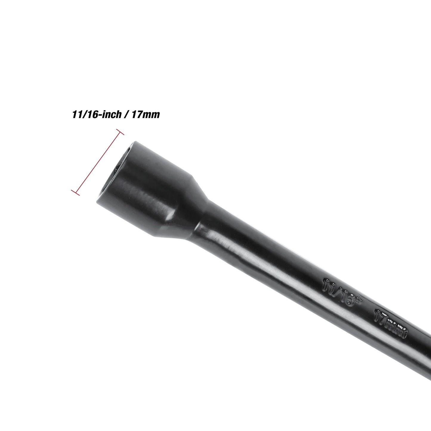 Heavy Duty Lug Wrench, Carbon Steel, Tire Iron 16-inch, Black