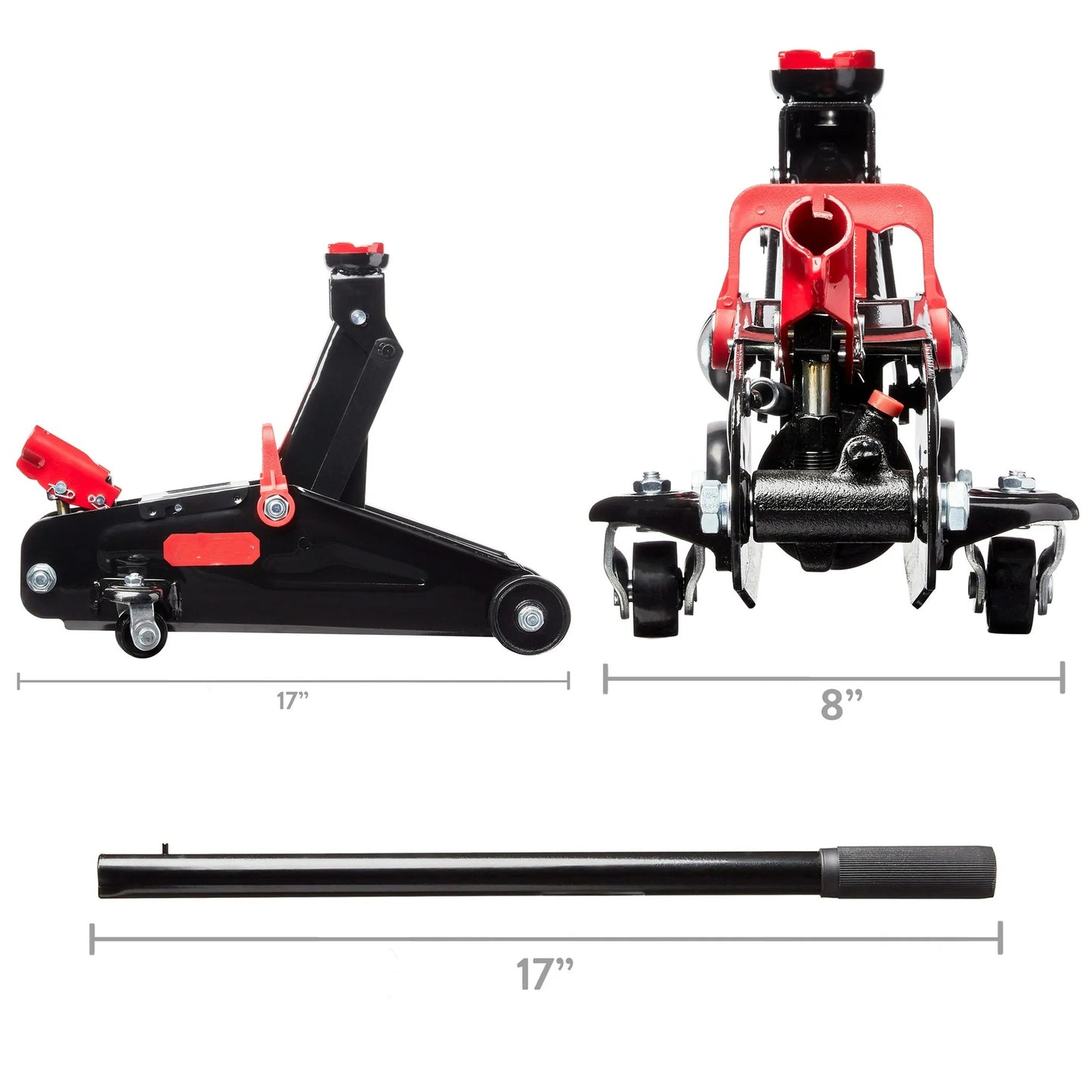 Trolley Jack, 2 Ton Black and Red