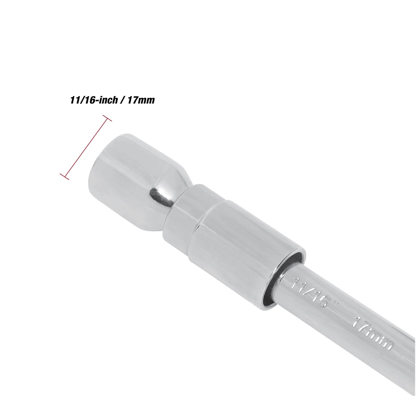 Heavy Duty Folding Lug Wrench, Carbon Steel, 14-inch Tire Iron, Chrome