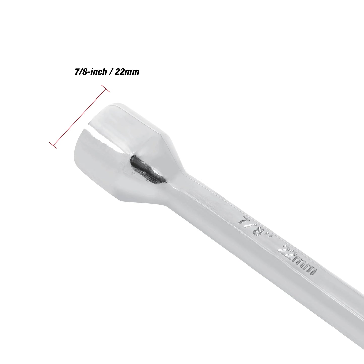 Heavy Duty Folding Lug Wrench, Carbon Steel, 14-inch Tire Iron, Chrome