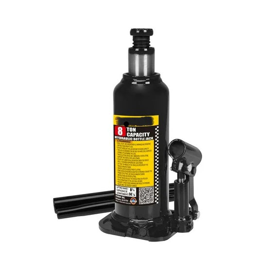 Welded Structure Bottle Jack, 8 Ton Black