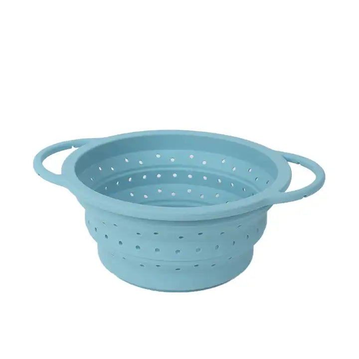Food Colander Silicone Drain Basket Silicone Colander Strainer With Extend